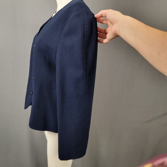 Vintage 1950s–1960s Pendleton 100% Virgin Wool Navy Lined Jacket USA Made - Picture 3 of 14